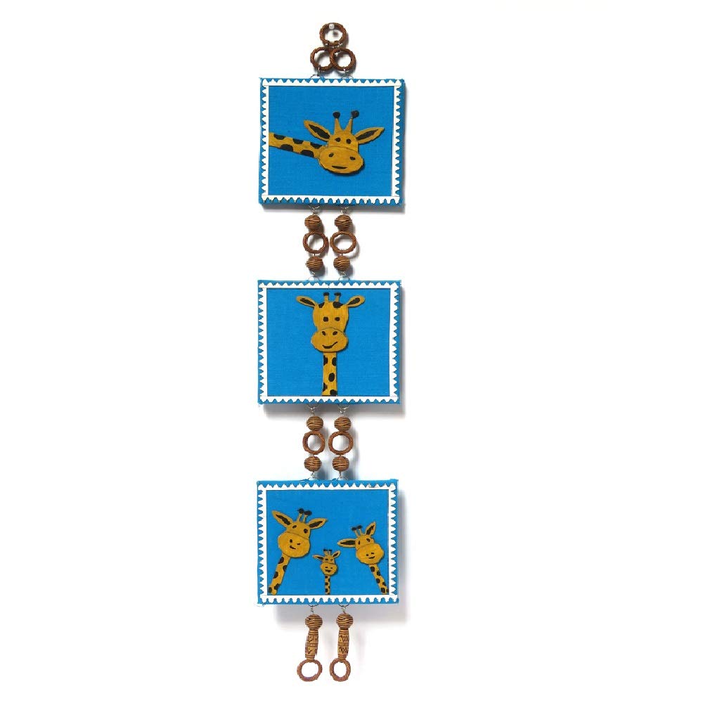 Twaksati Handmade Artistic Paper Cutwork Funny Happy Day Giraffe Family Wall Decor