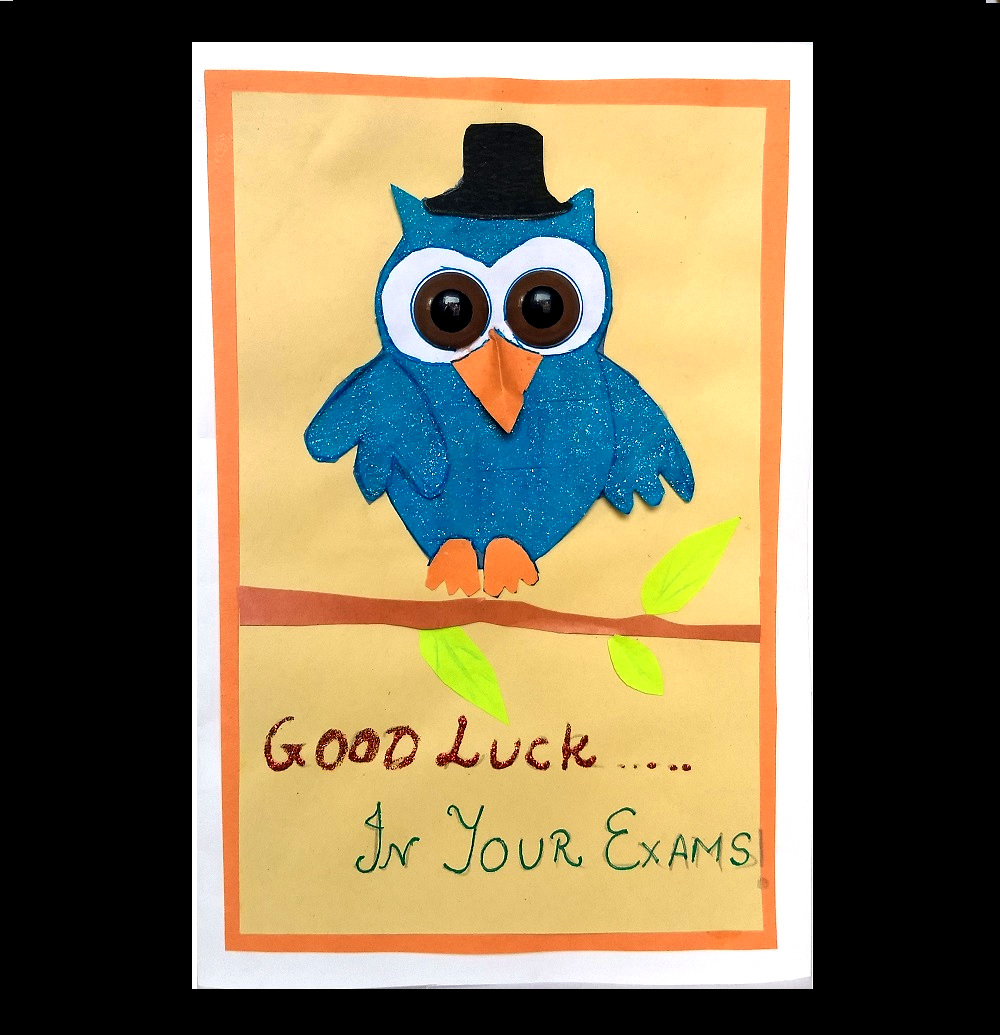 Handmade Good Luck Owl greeting Card