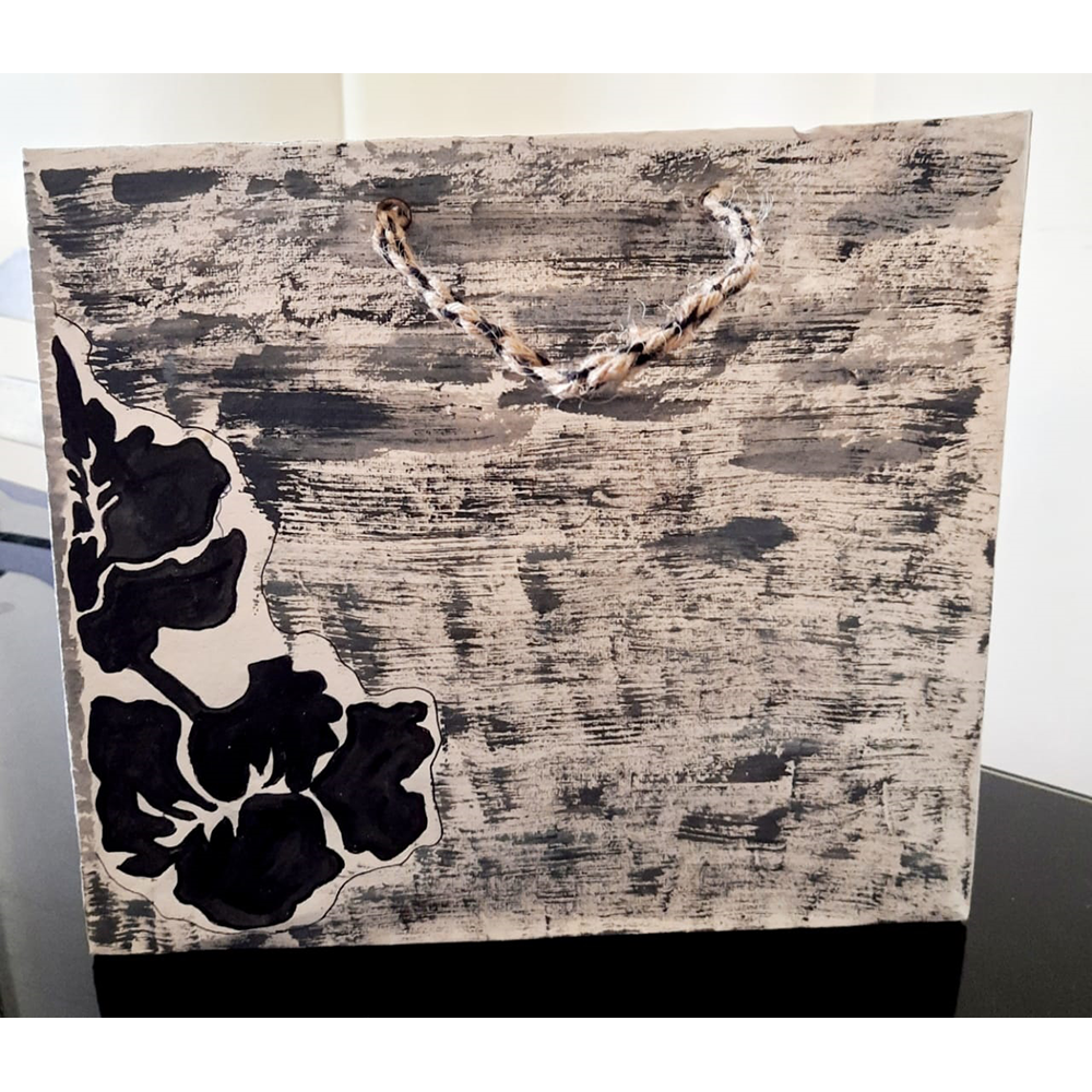 BLACK AND WHITE CREATIVE PAPER BAG